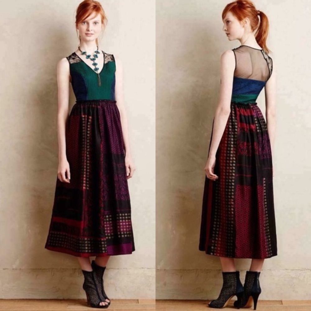 Jewel Tone Maxi Anthropologie Dress